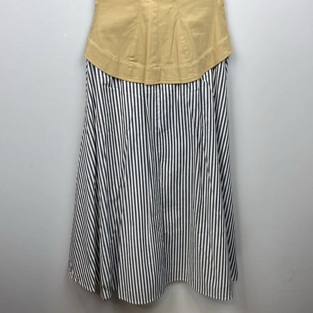 STAUD • RARE FIND • Sandra Safari Style Two-Tone Dress *Flaw* - Picture 5 of 16